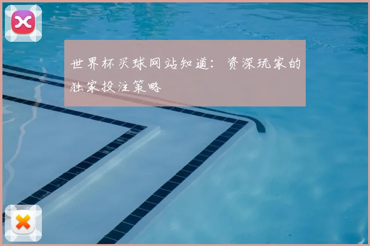 世界杯买球网站知道：资深玩家的独家投注策略
